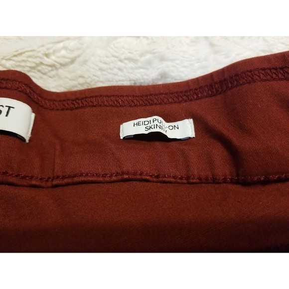 Nine West Pants Womens Size 10 Pull On Heidi Burgundy Stretch - Picture 9 of 12